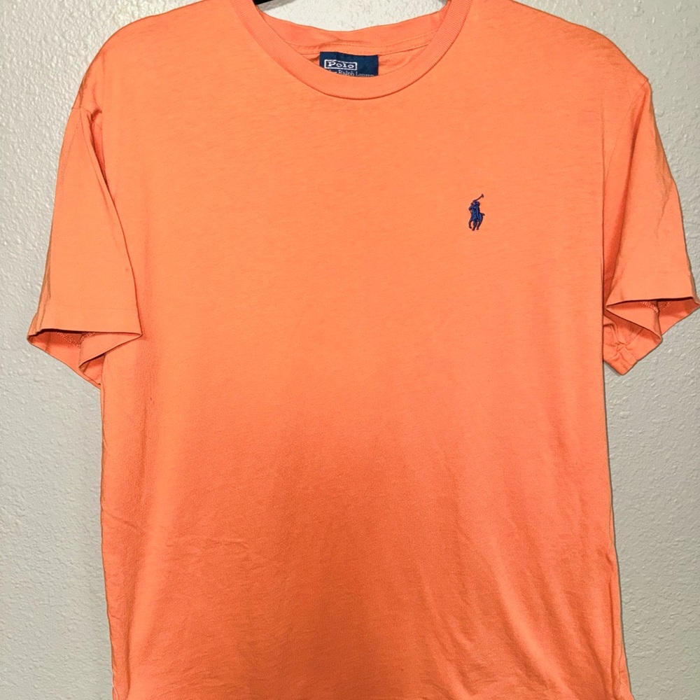 Polo by Ralph Lauren Orange Crewneck Tee with Navy Pony